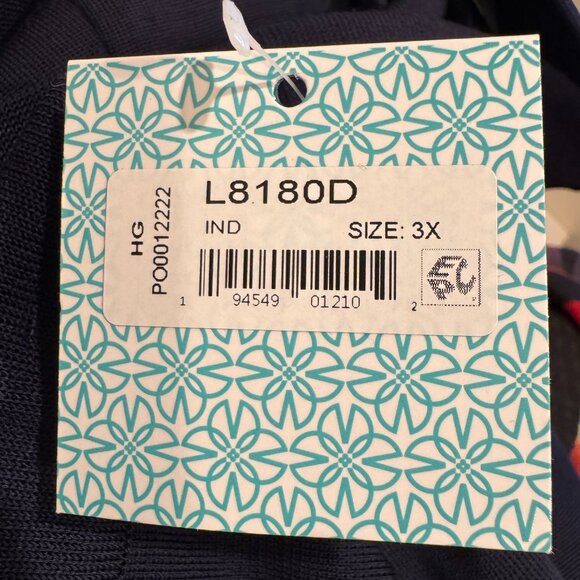 Ming Wang 3X Knit Pant Indigo Blue Pull On Comfort Straight Leg Basic Cut NWT - Picture 14 of 14